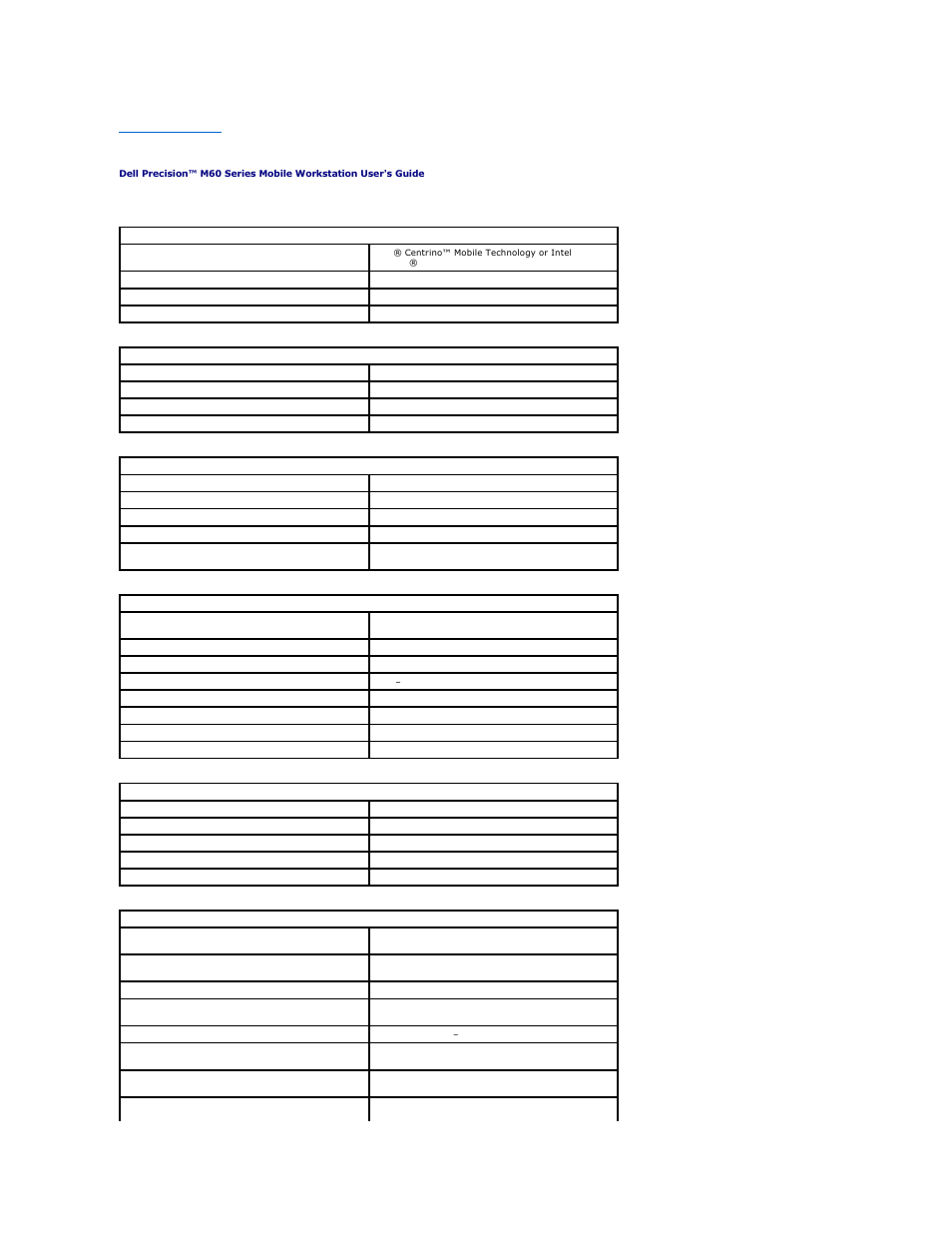 Specifications | Dell Precision M60 User Manual | Page 114 / 122