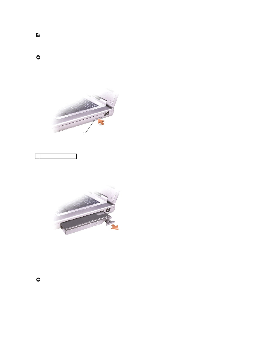 If the device screw is not installed, If the device screw is installed | Dell Precision M60 User Manual | Page 26 / 122