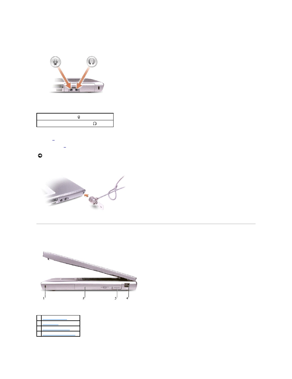 Right view, Audio connectors, Hard drive | Security cable slot | Dell Precision M60 User Manual | Page 6 / 122