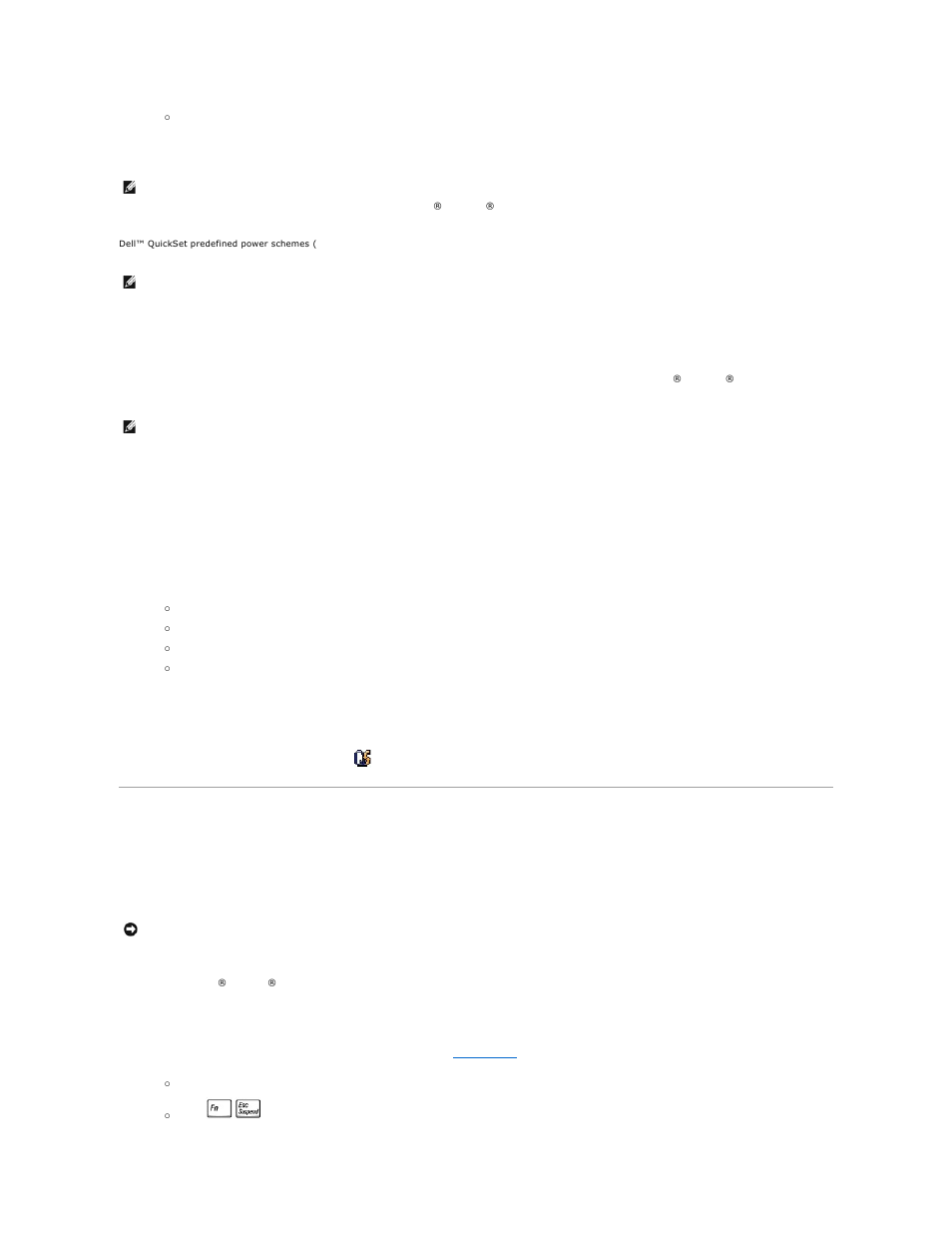 Power management modes, Place the computer in, Standby mode | Selecting a power scheme, Setting battery alarms and actions, Completing the power management wizard | Dell Precision M60 User Manual | Page 76 / 122