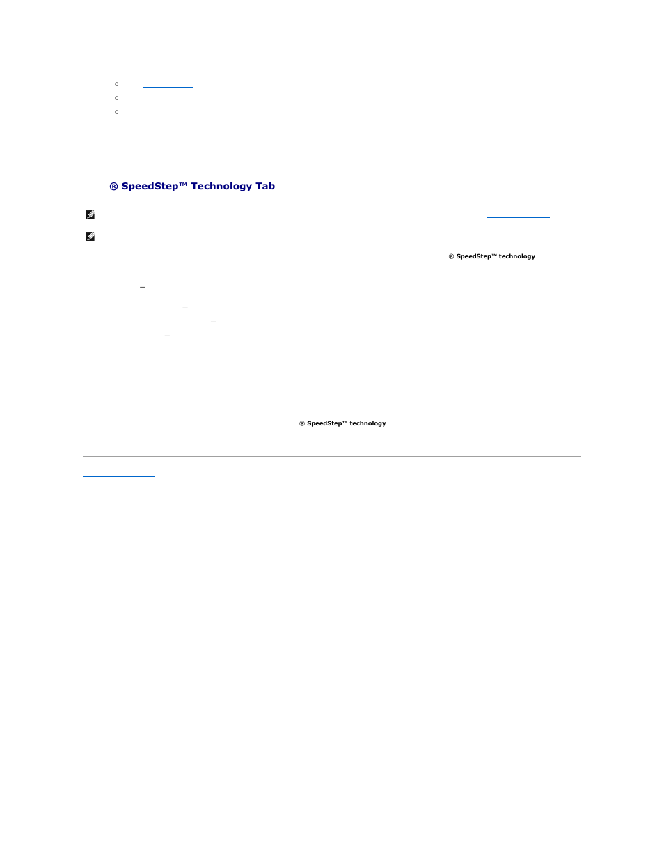 Hibernate support is enabled, Intel® speedstep™ technology tab, Hibernate tab | Dell Precision M60 User Manual | Page 78 / 122