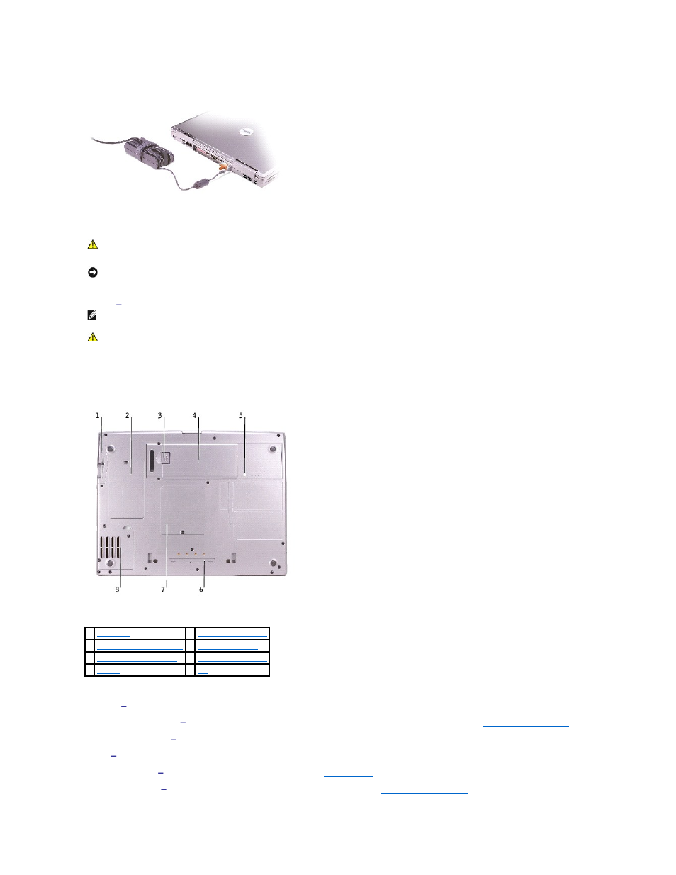 Bottom view, Air vents | Dell Precision M60 User Manual | Page 9 / 122