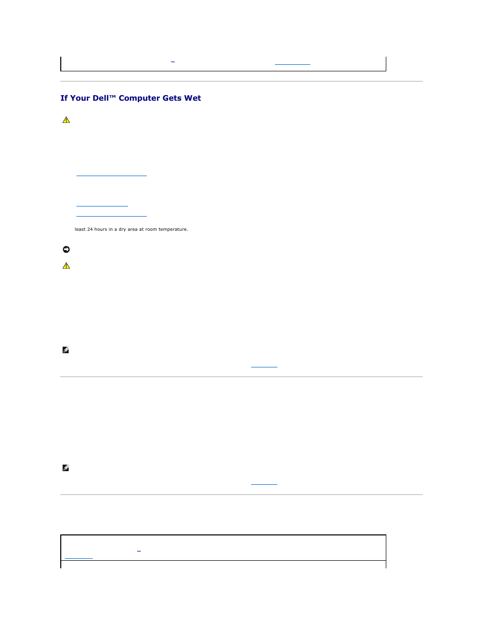 If your dell™ computer gets wet, If you drop or damage your computer, Resolving other technical problems | Dell Precision M60 User Manual | Page 91 / 122