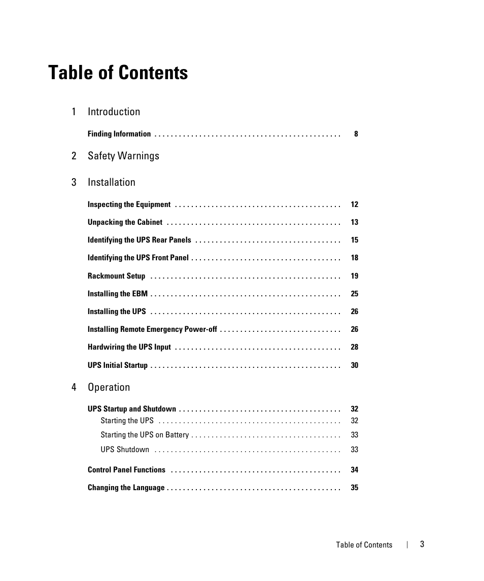Dell UPS 4200R User Manual | Page 3 / 52