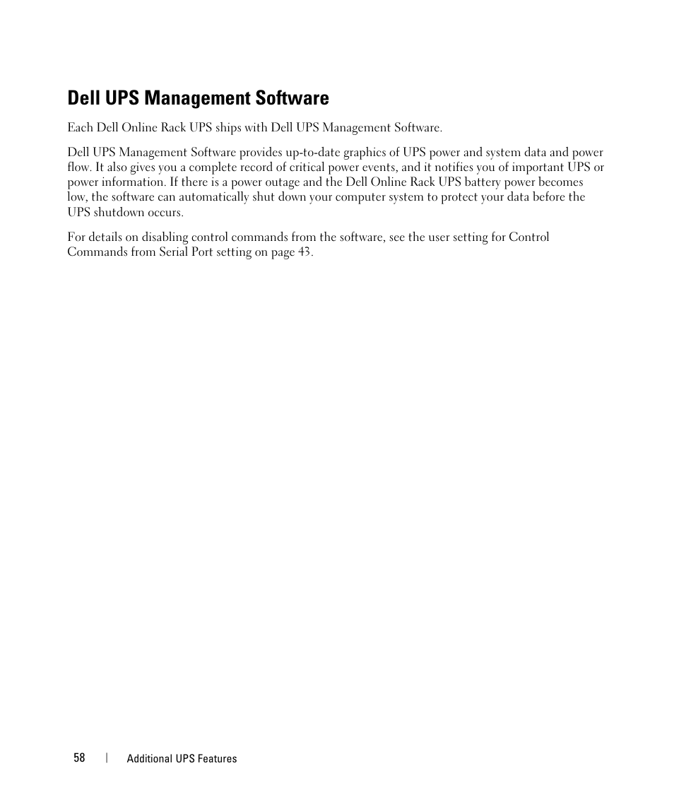 Dell ups management software | Dell UPS 4200R User Manual | Page 38 / 52