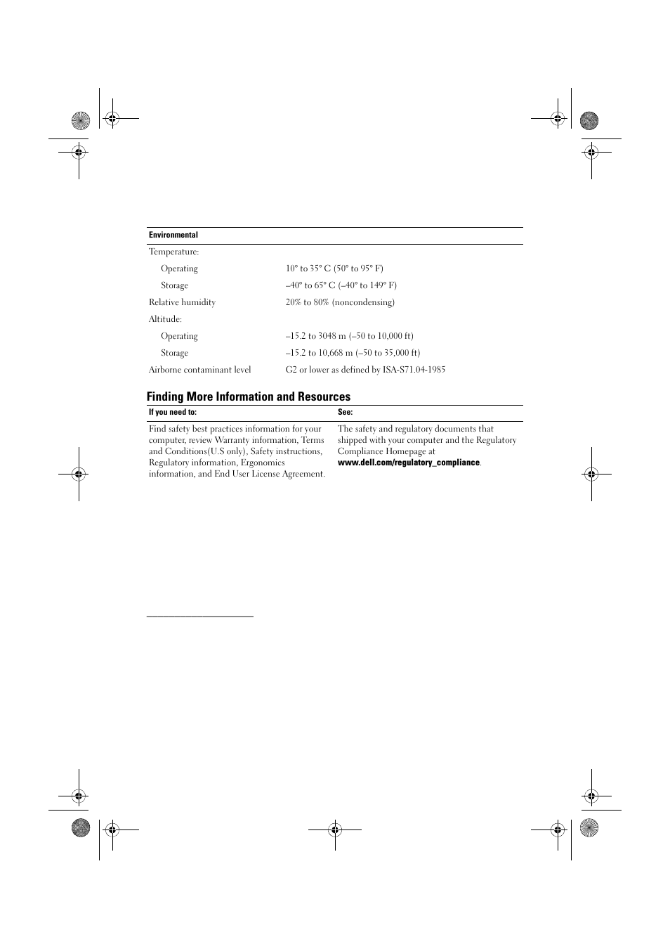 Finding more information and resources | Dell Precision T7500 (Early 2009) User Manual | Page 8 / 8