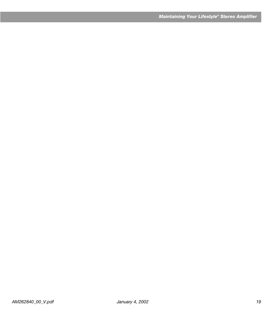 Bose AM262840 User Manual | Page 21 / 22