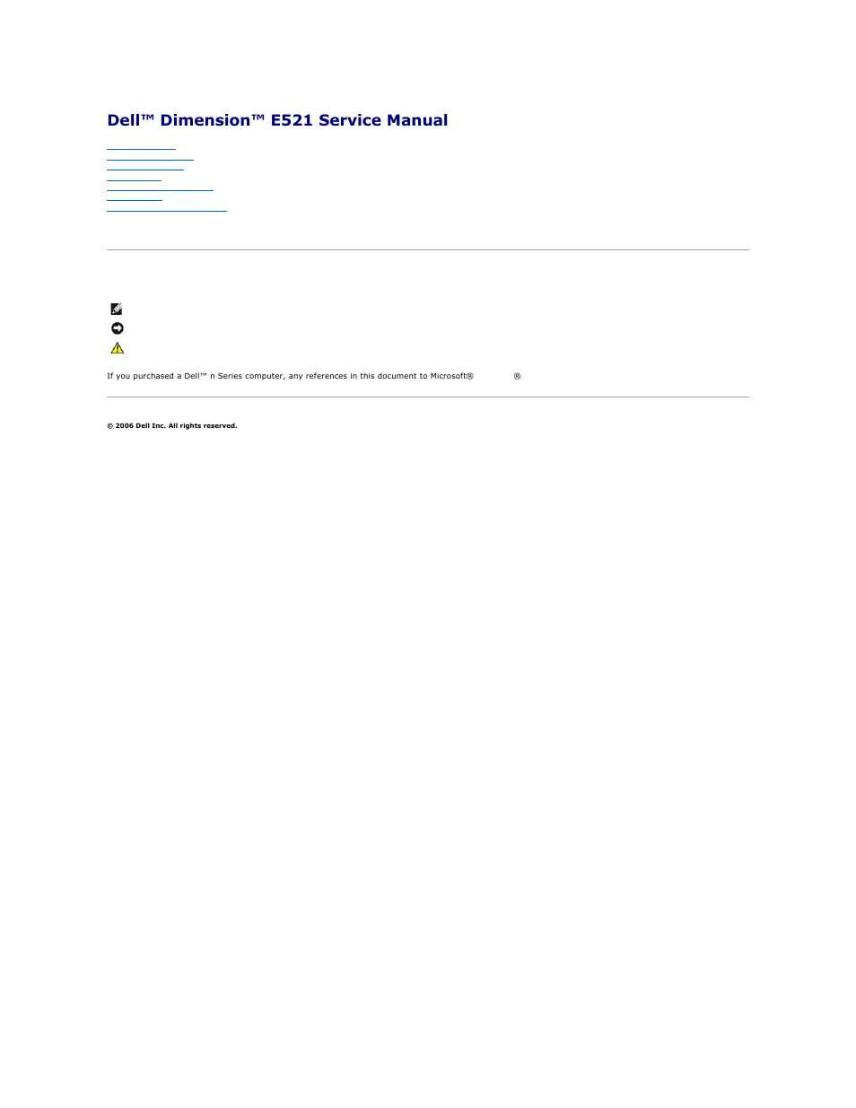 Dell Dimension E521 User Manual | 63 pages