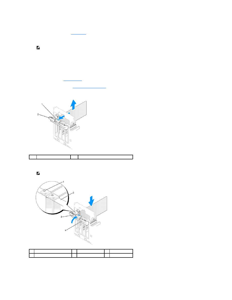 Removing a pci card | Dell Dimension E521 User Manual | Page 20 / 63