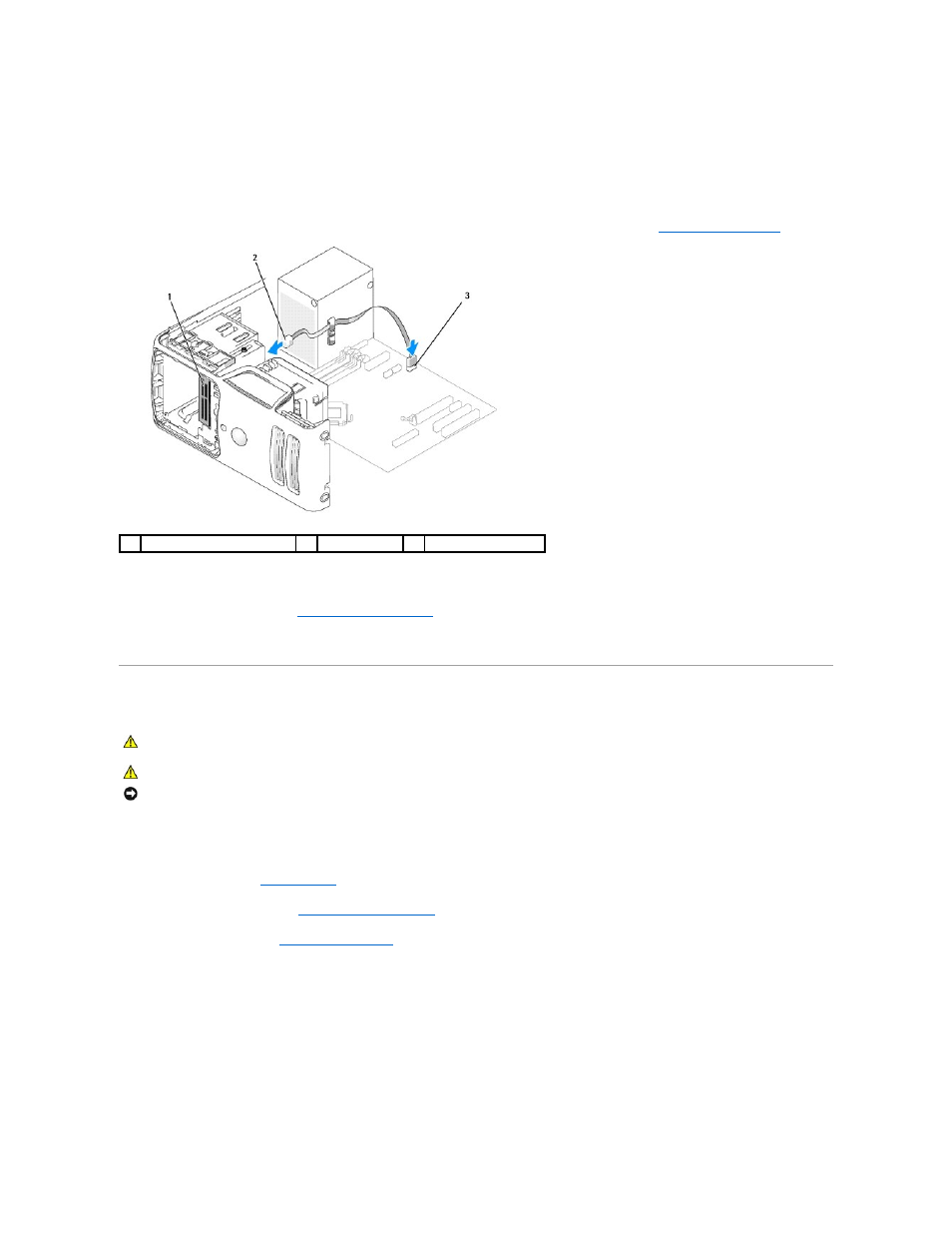 Cd/dvd drive, Removing a cd/dvd drive | Dell Dimension E521 User Manual | Page 35 / 63