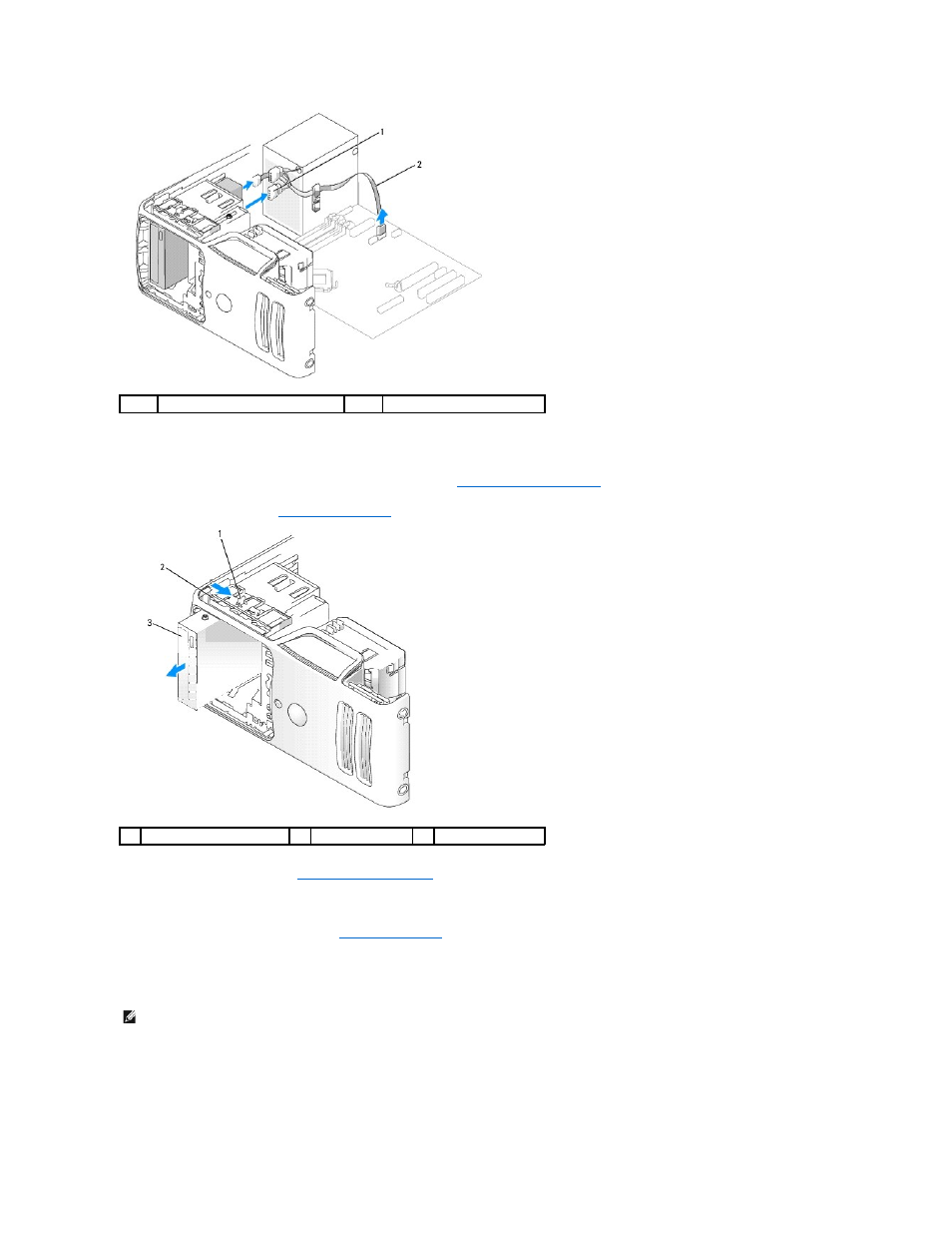 Installing a cd/dvd drive | Dell Dimension E521 User Manual | Page 36 / 63