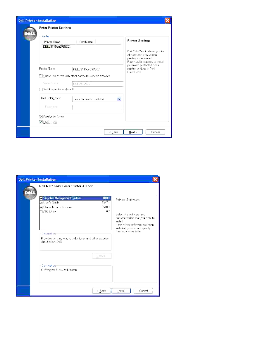 Dell 3115cn Color Laser Printer User Manual | Page 130 / 634