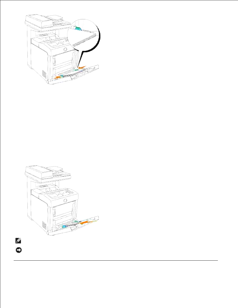 Loading envelopes | Dell 3115cn Color Laser Printer User Manual | Page 186 / 634