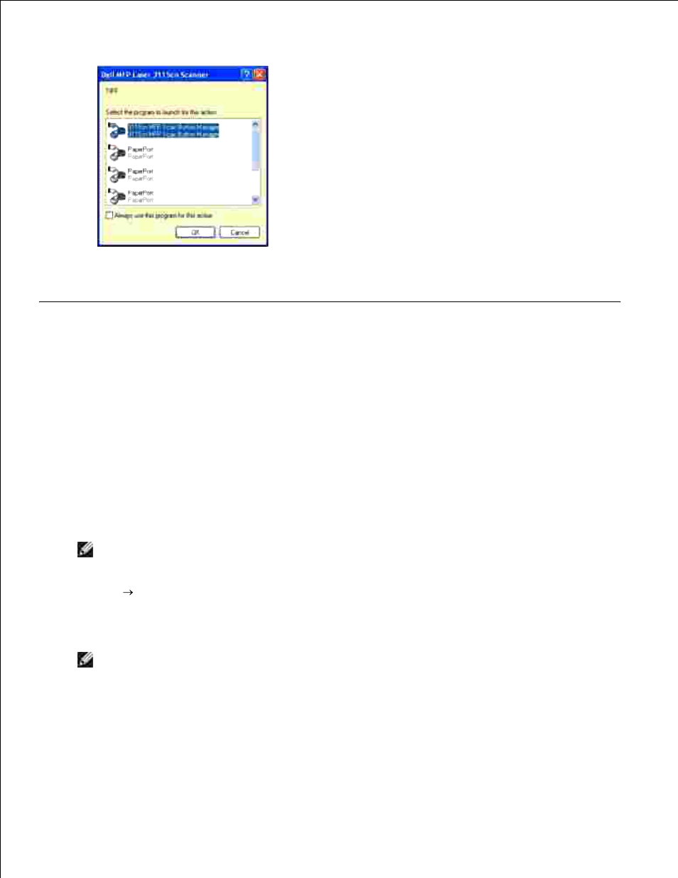 Scanning using the twain driver | Dell 3115cn Color Laser Printer User Manual | Page 299 / 634