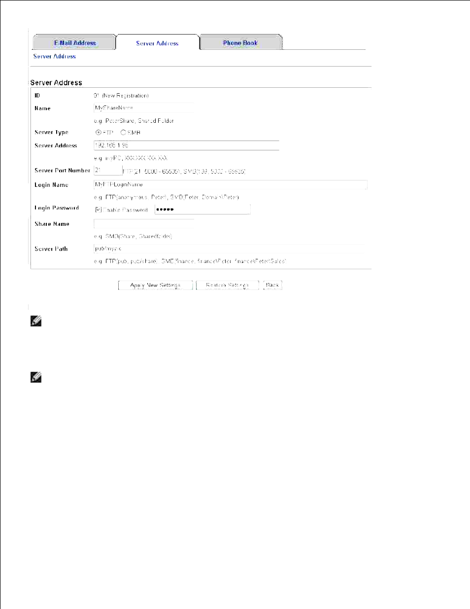 Scan to computer/server through wireless setup | Dell 3115cn Color Laser Printer User Manual | Page 312 / 634