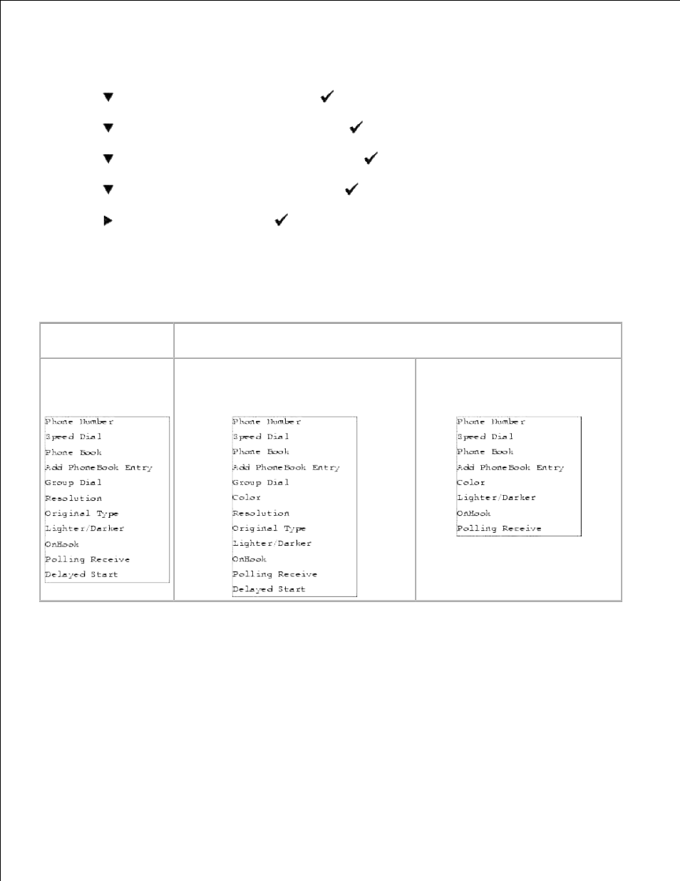 Changes in the menu for color fax settings, Checking whether or not a fax was sent in color, Check on the panel | Dell 3115cn Color Laser Printer User Manual | Page 342 / 634