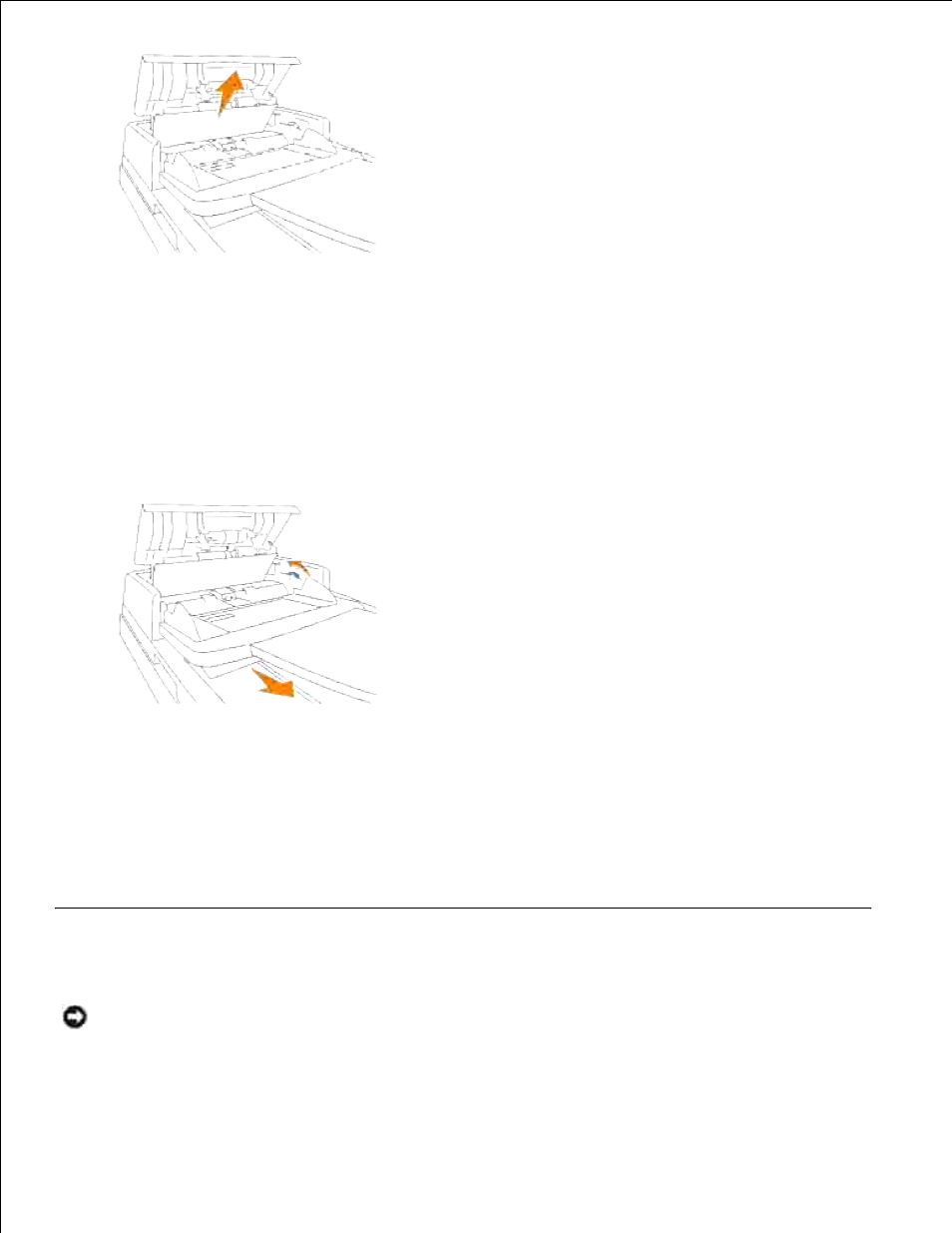 Removing print jams from the multipurpose feeder | Dell 3115cn Color Laser Printer User Manual | Page 381 / 634