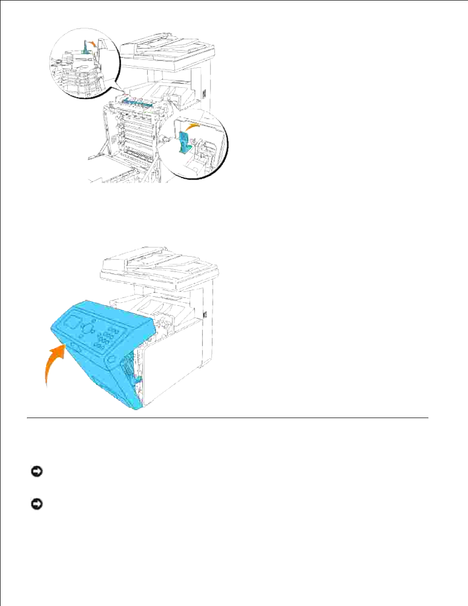 Removing print jams from the optional duplexer | Dell 3115cn Color Laser Printer User Manual | Page 389 / 634