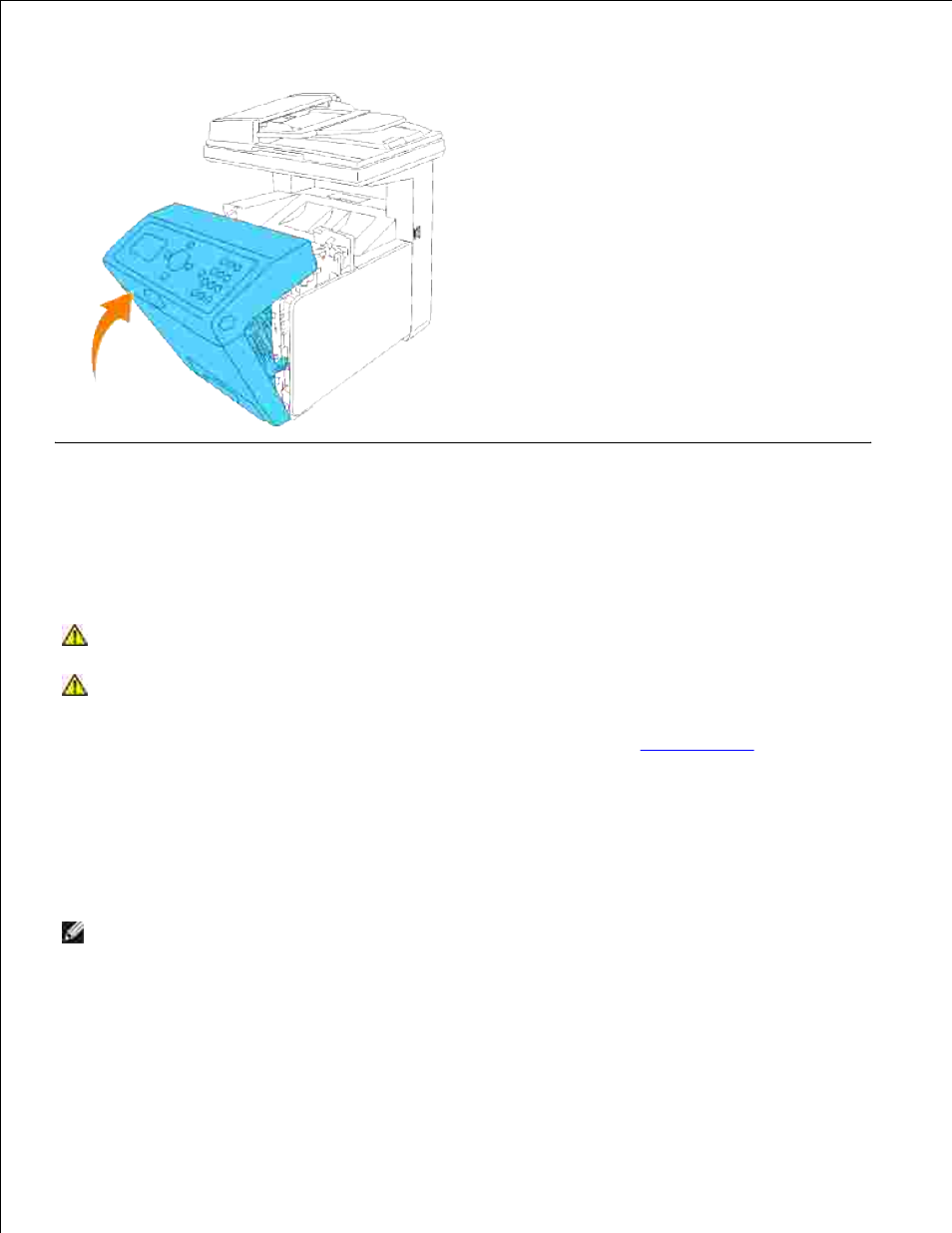 Replacing separator rollers, Removing the used separator roller in tray | Dell 3115cn Color Laser Printer User Manual | Page 491 / 634