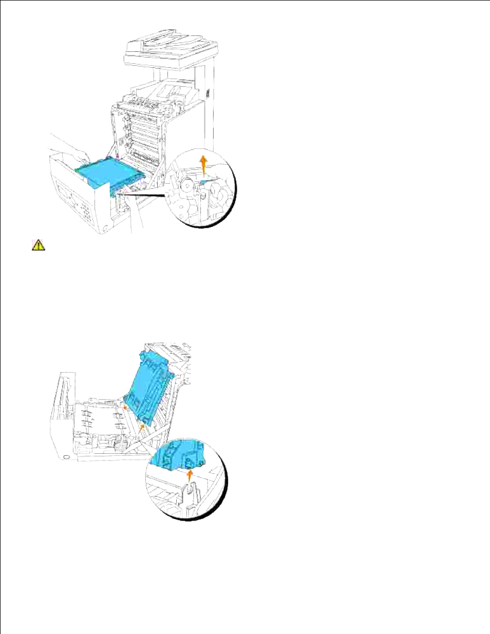 Installing a new transfer belt unit | Dell 3115cn Color Laser Printer User Manual | Page 500 / 634