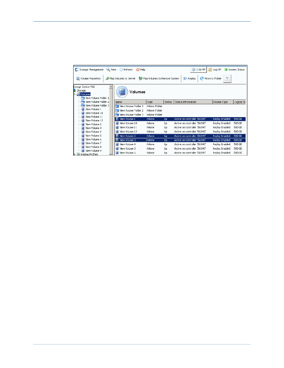 Viewing a list of volume folders, Viewing volume folder properties | Dell Compellent Series 40 User Manual | Page 100 / 448