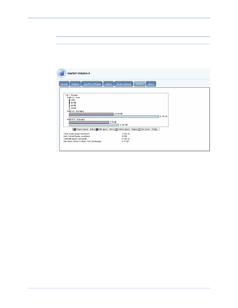 Viewing volume statistics | Dell Compellent Series 40 User Manual | Page 112 / 448