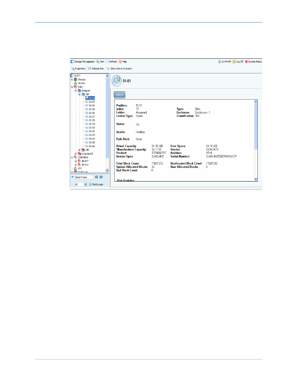 Managing disks | Dell Compellent Series 40 User Manual | Page 134 / 448