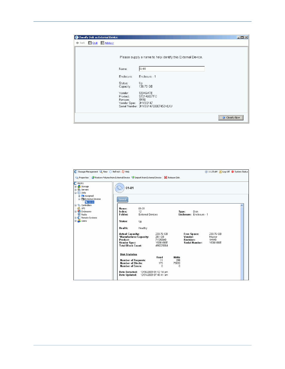 Import from external device | Dell Compellent Series 40 User Manual | Page 142 / 448