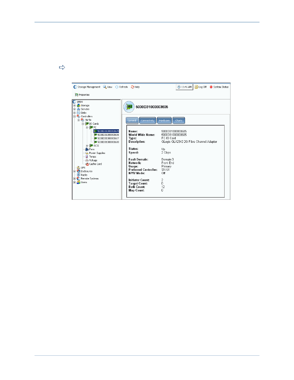 Viewing fc io card information | Dell Compellent Series 40 User Manual | Page 159 / 448