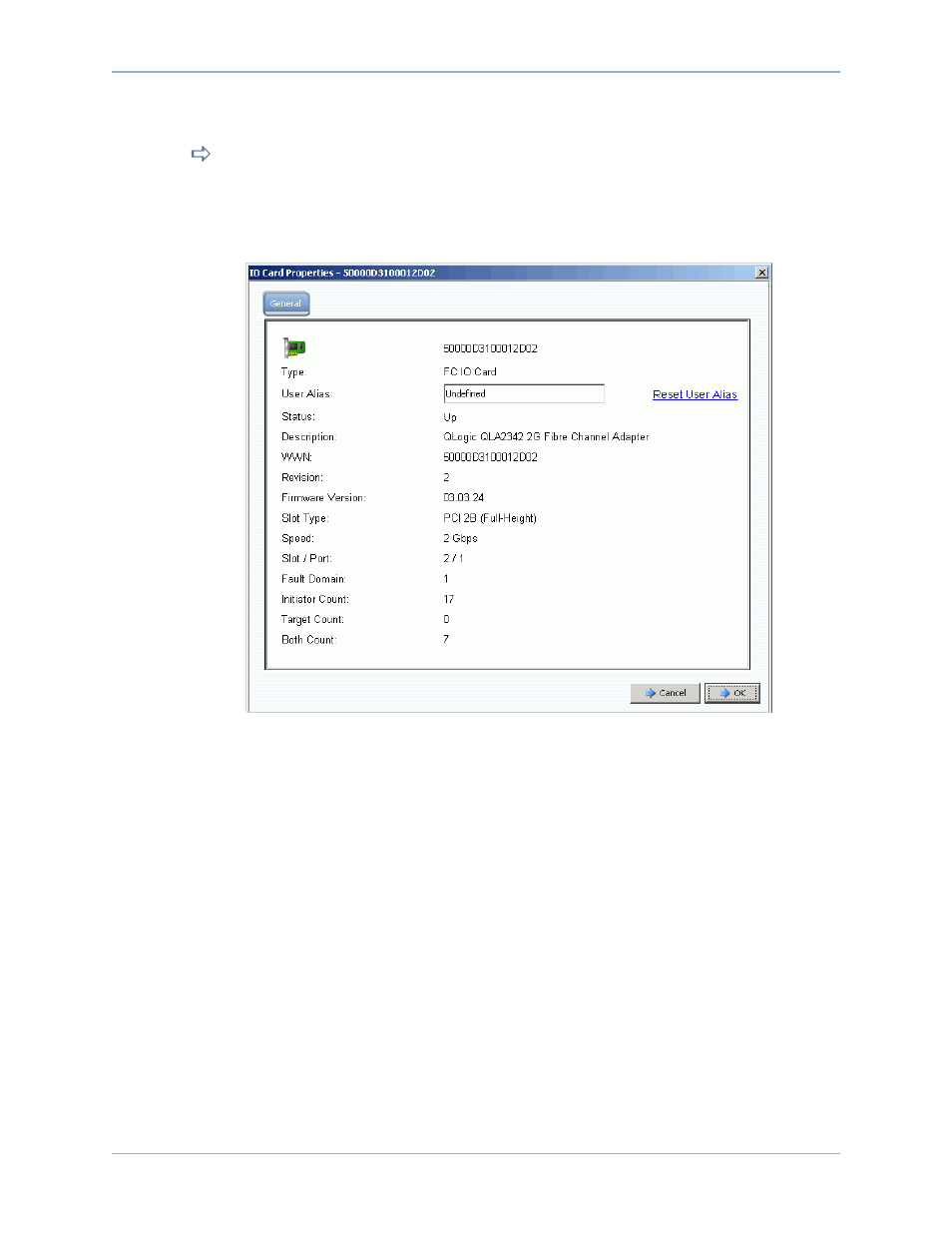 Viewing fc io card properties | Dell Compellent Series 40 User Manual | Page 165 / 448