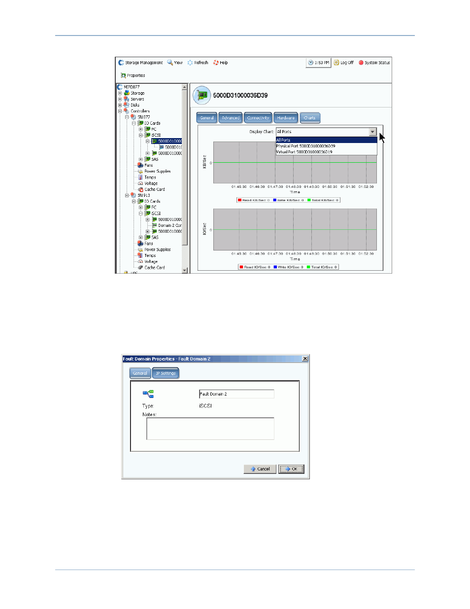 Changing an iscsi control port fault domain | Dell Compellent Series 40 User Manual | Page 176 / 448
