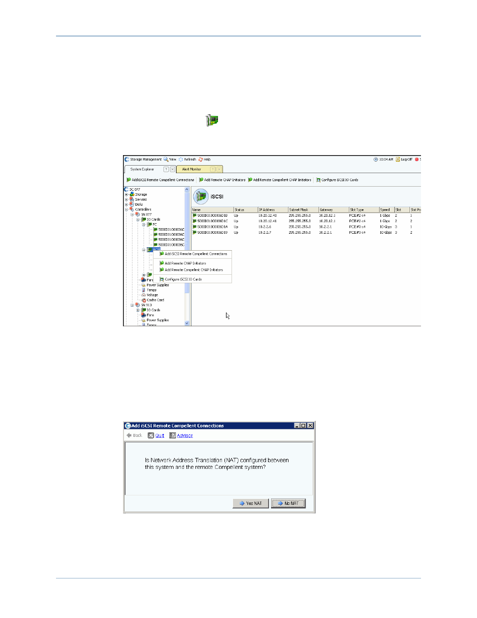 Adding a remote system to iscsi ports | Dell Compellent Series 40 User Manual | Page 182 / 448