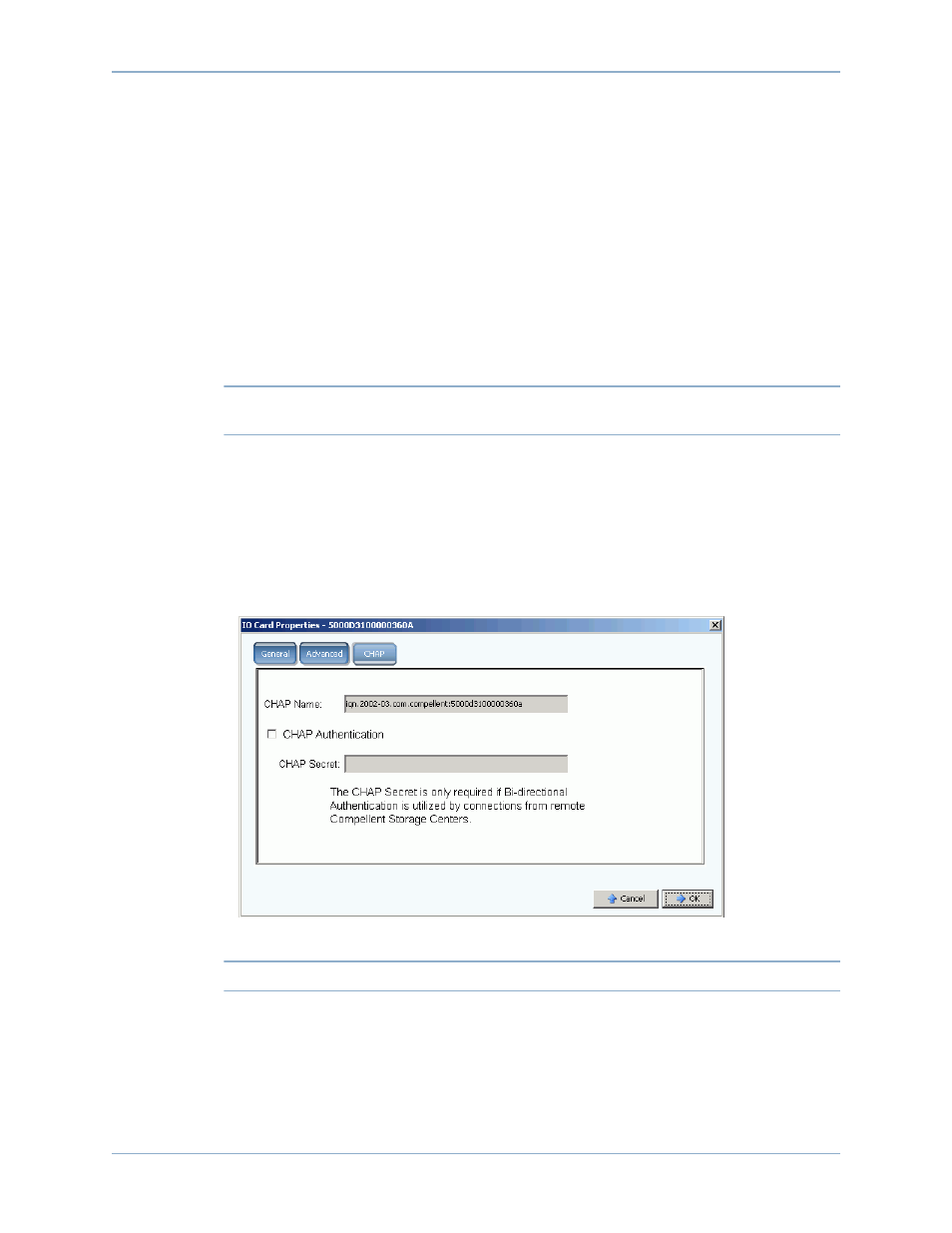 Adding a remote chap initiator, Enabling chap, With the server. refer to | Dell Compellent Series 40 User Manual | Page 190 / 448