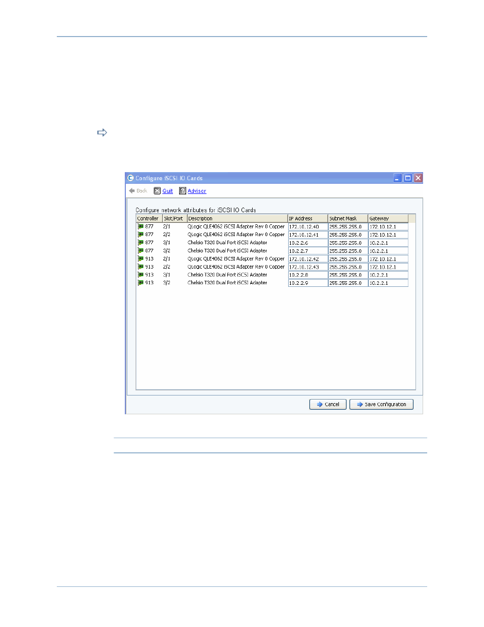 Configuring iscsi io cards | Dell Compellent Series 40 User Manual | Page 219 / 448