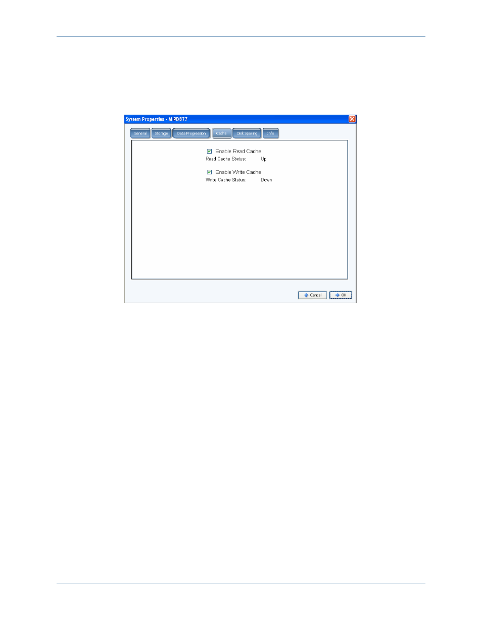 Setting system cache | Dell Compellent Series 40 User Manual | Page 242 / 448