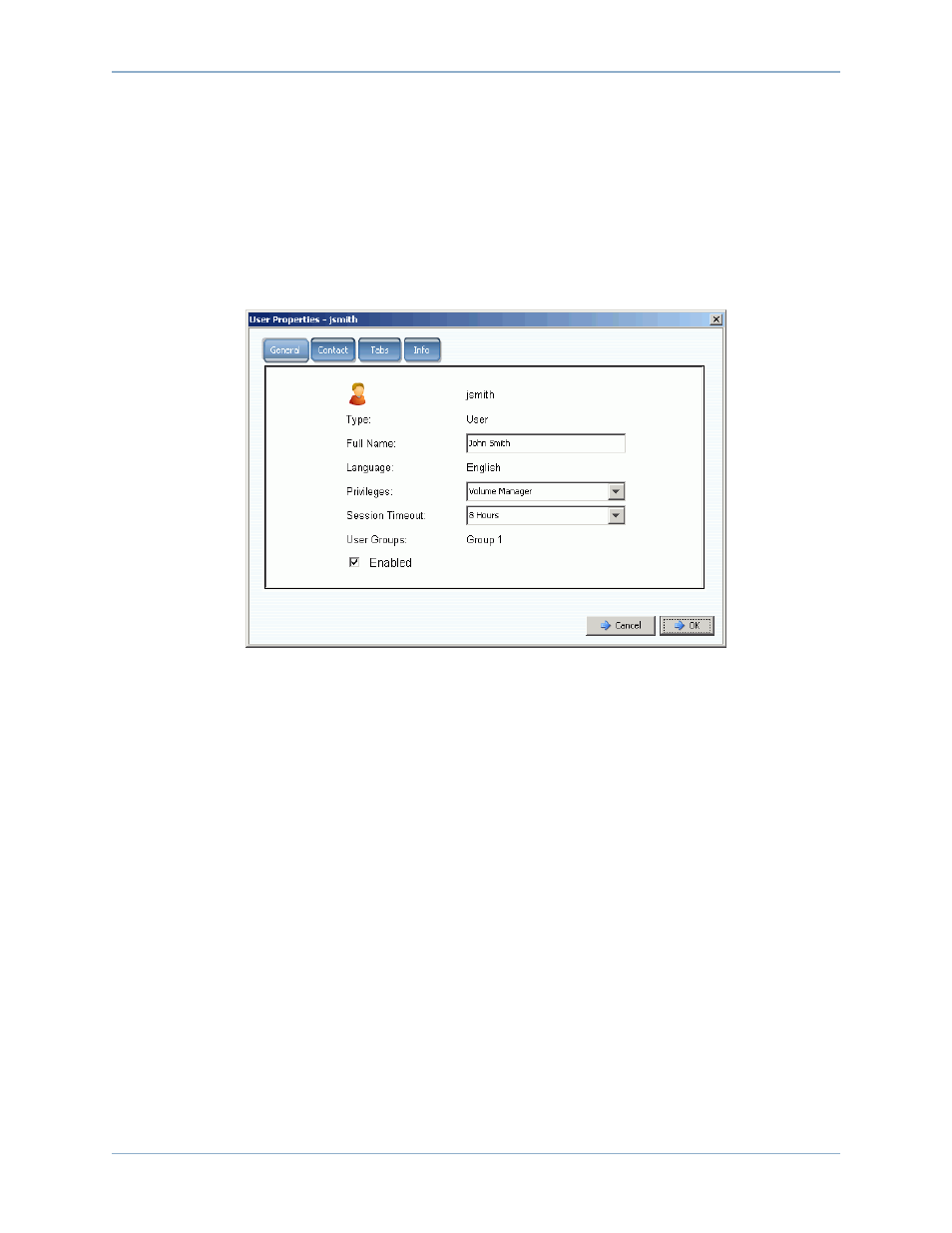 Changing user properties, General user properties | Dell Compellent Series 40 User Manual | Page 276 / 448
