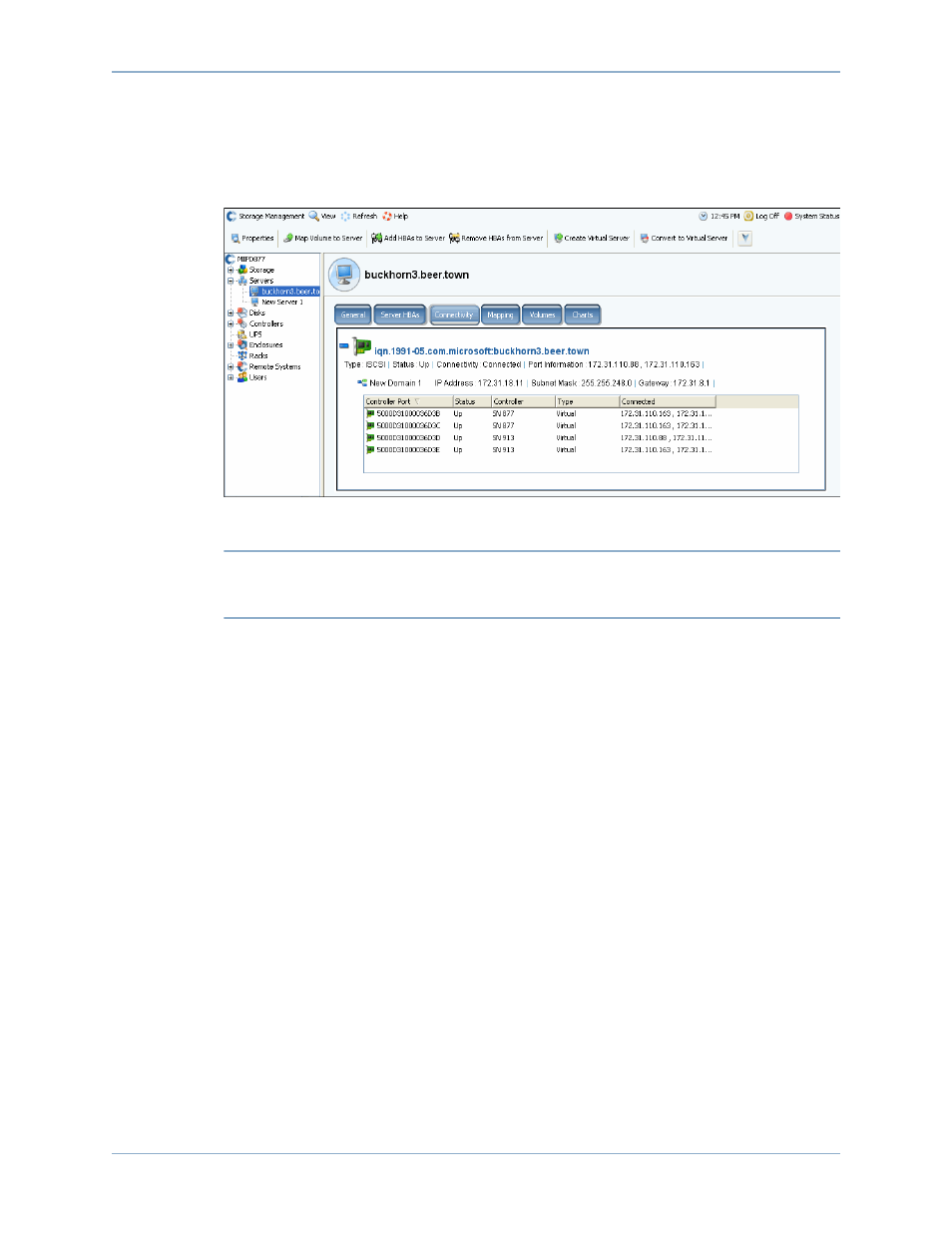 Viewing server connectivity | Dell Compellent Series 40 User Manual | Page 64 / 448