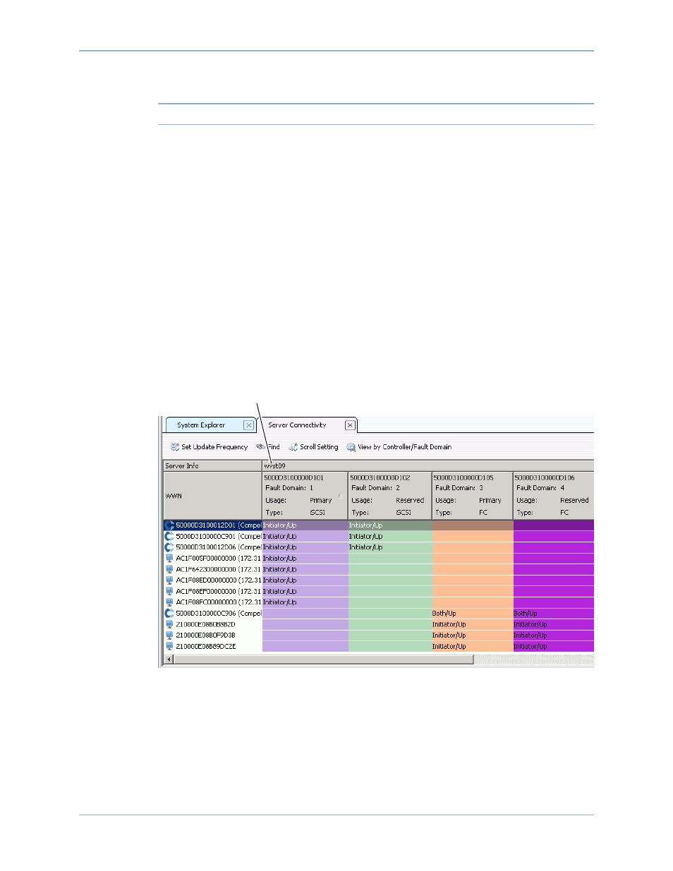 Viewing a server connectivity report | Dell Compellent Series 40 User Manual | Page 65 / 448