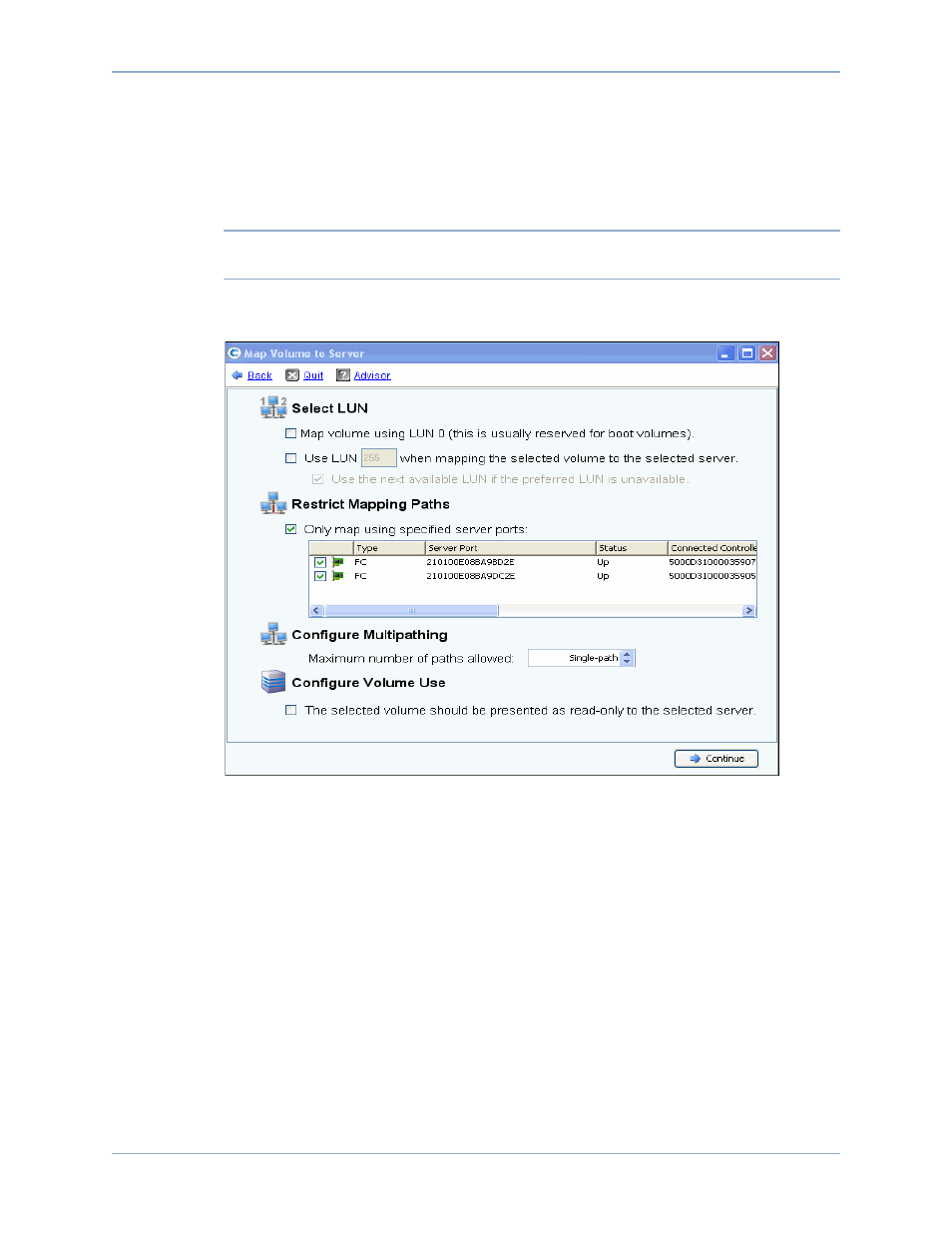 Advanced mapping options, Advanced mapping options on | Dell Compellent Series 40 User Manual | Page 82 / 448
