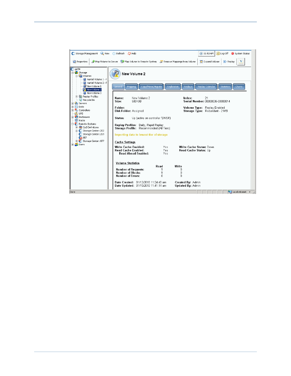 Taking a volume out of import mode | Dell Compellent Series 40 User Manual | Page 89 / 448