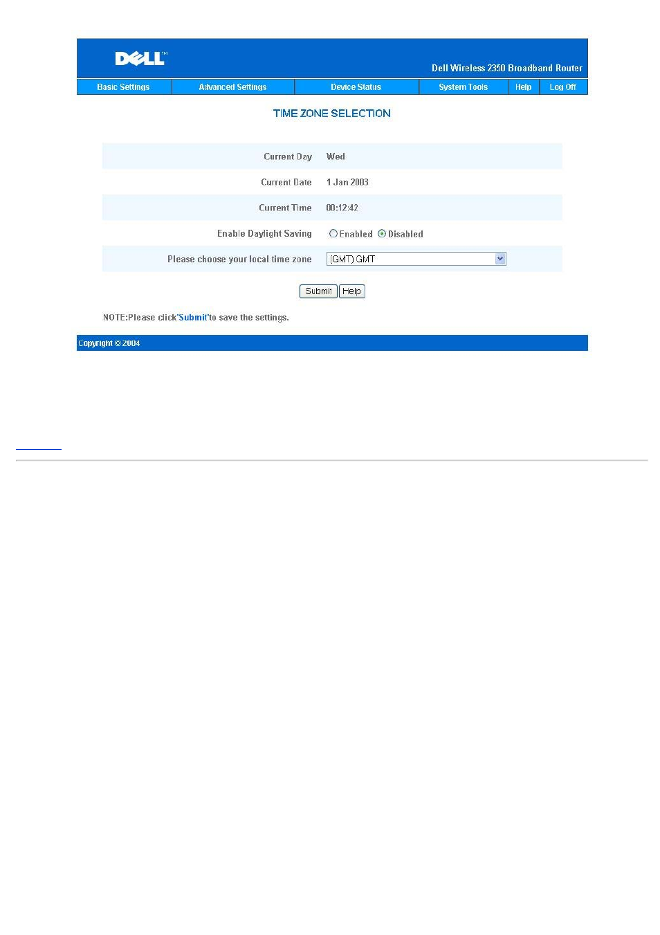Advanced wireless | Dell 2350 Wireless Broadband Router User Manual | Page 103 / 211