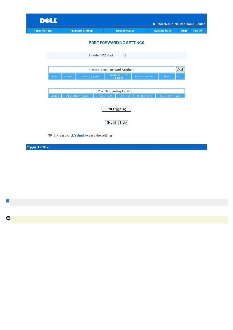 Dell 2350 Wireless Broadband Router User Manual | Page 110 / 211