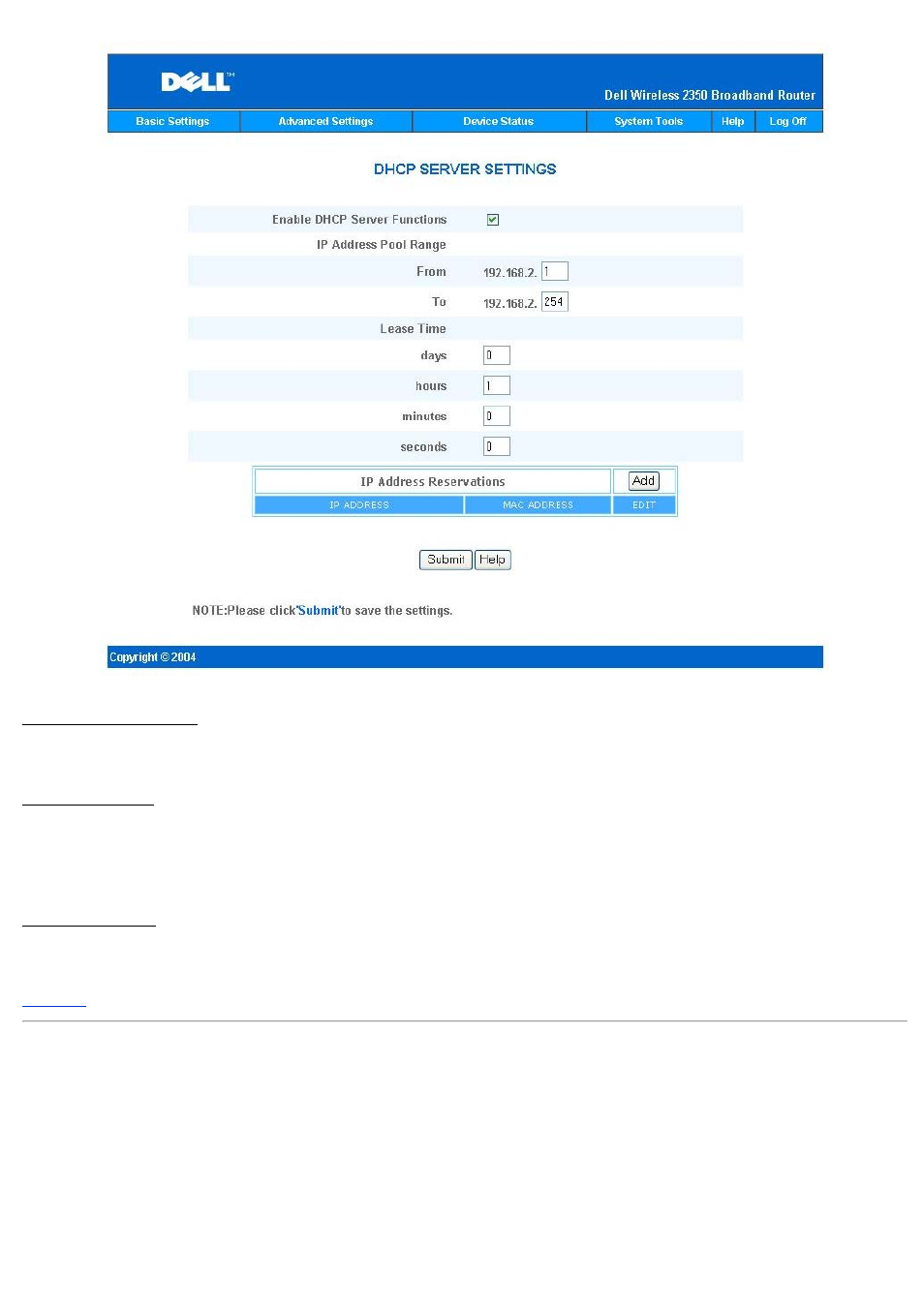 Time zone | Dell 2350 Wireless Broadband Router User Manual | Page 157 / 211