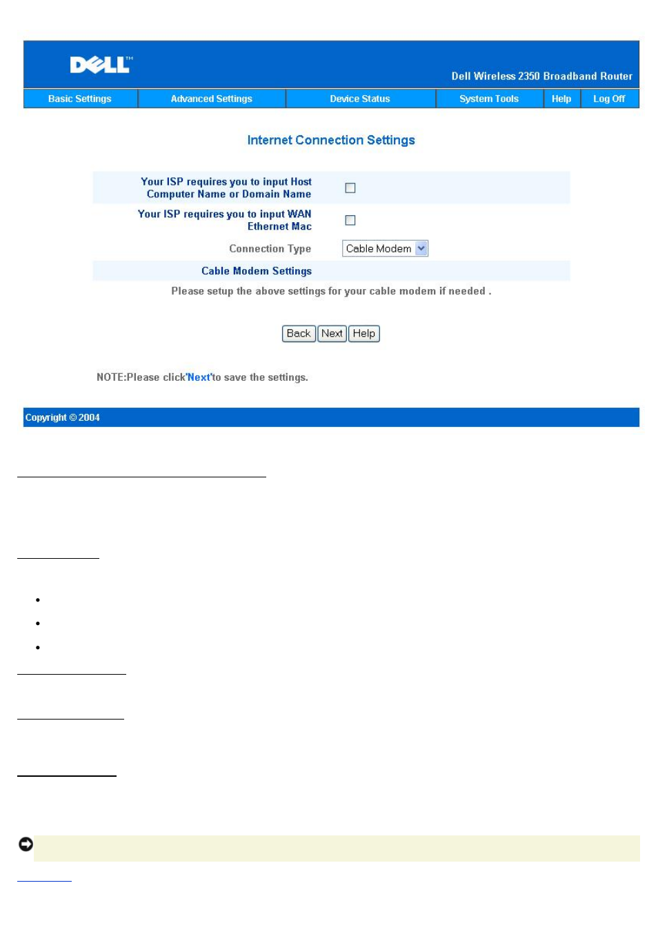 Dell 2350 Wireless Broadband Router User Manual | Page 196 / 211