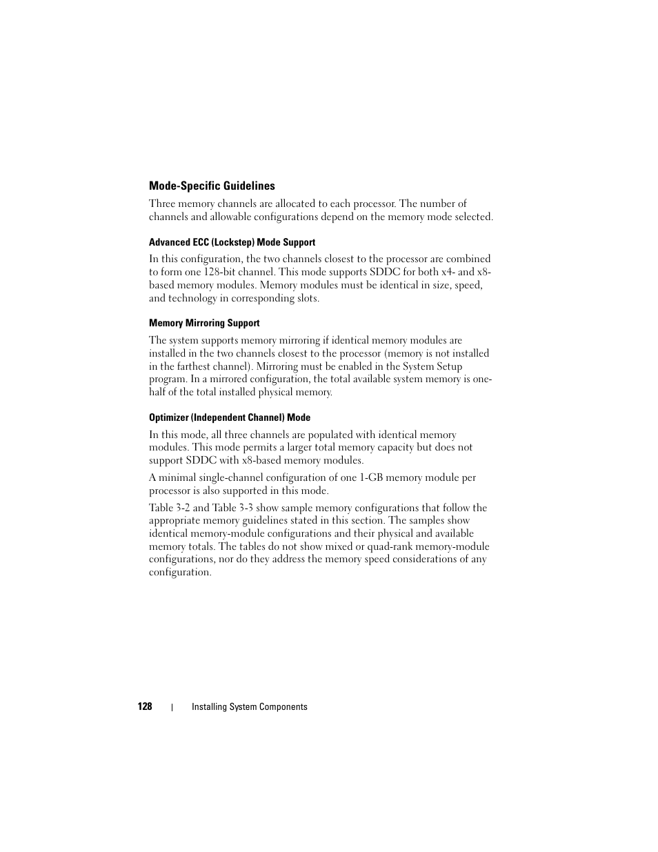 Mode-specific guidelines | Dell PowerVault NX3000 User Manual | Page 128 / 200