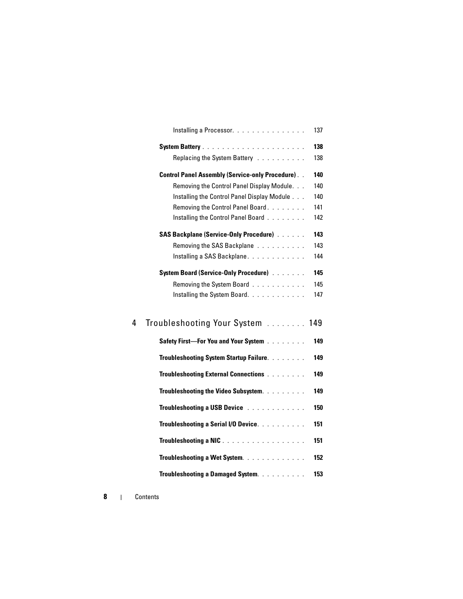 4troubleshooting your system | Dell PowerVault NX3000 User Manual | Page 8 / 200