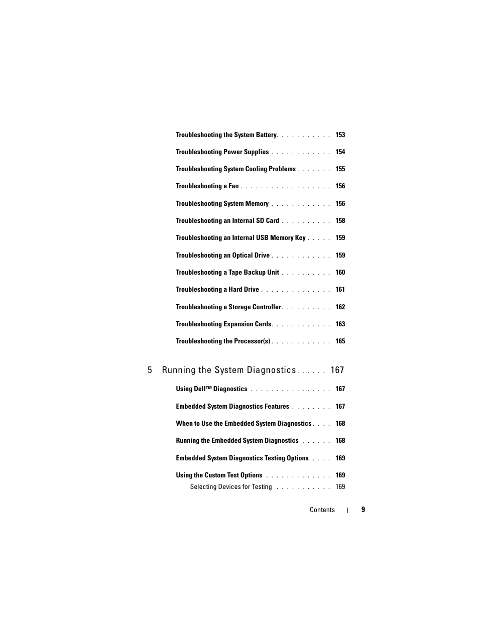 5running the system diagnostics | Dell PowerVault NX3000 User Manual | Page 9 / 200