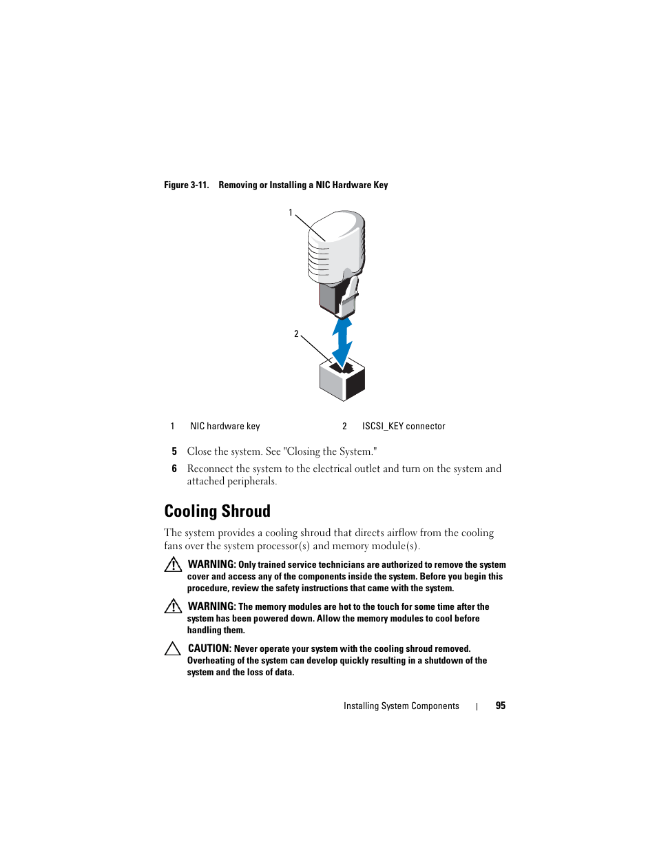 Cooling shroud | Dell PowerVault NX3000 User Manual | Page 95 / 200