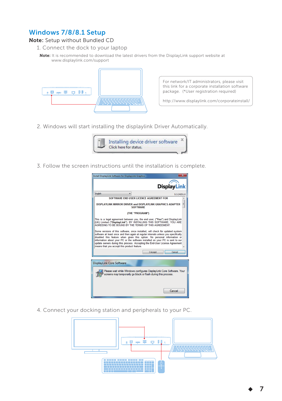 Dell USB3.0 dock D3100 User Manual | Page 7 / 11