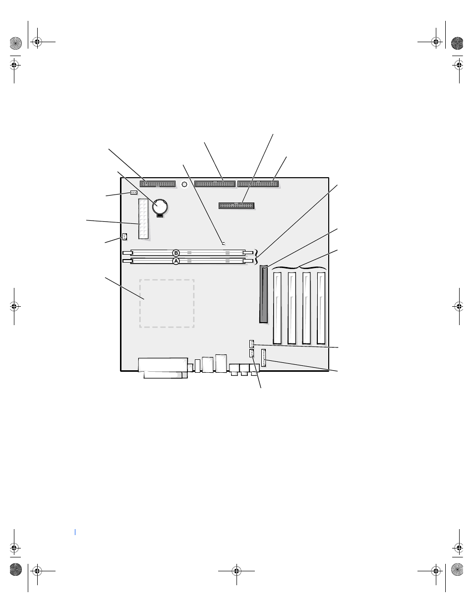 System board | Dell Dimension 4300 User Manual | Page 68 / 150